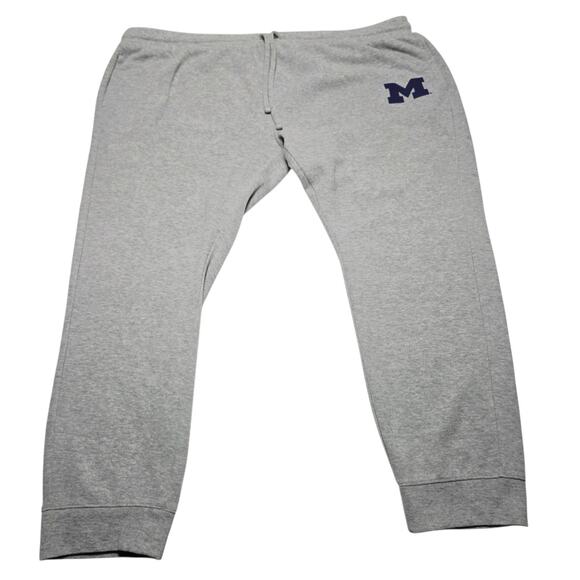 Michigan Wolverines Fleece Jogger Pants Men's Size 2XL Sideline Apparel NCAA - Picture 1 of 8